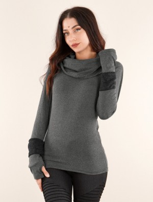 Bluza Toonzshop Chayan Sweatshirt Damskie Szare | HQIJX-1508