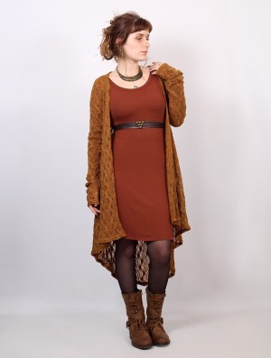 Kardigan Toonzshop Kalyäa Crochet Cardigan Damskie Rusty | WQGAZ-9638