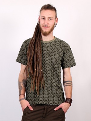 Koszulka Toonzshop Amun Kikko Short Sleeves T-shirt Męskie Zielone | SOLQJ-0796