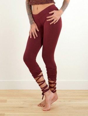 Legginsy Toonzshop Lï-jade Short Pointy Leggings Damskie Wine | BVSDI-6521