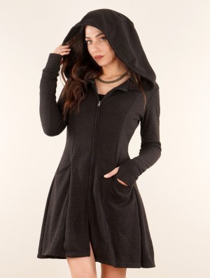 Płaszcze Toonzshop Enchantress Hooded Coat Damskie Czarne | TVBDL-3216