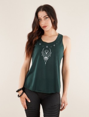 Podkoszulka Toonzshop Alruwhani Printed Tank Top Damskie Srebrne | IJEXR-3485