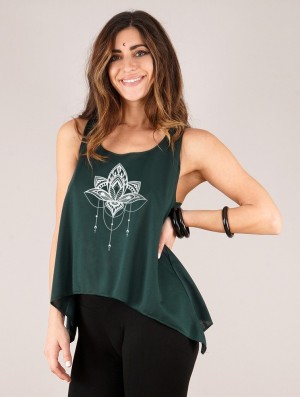 Podkoszulka Toonzshop Anitaya Printed Knotted Tank Top Damskie | XTKZR-0725