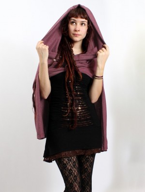 Poncza Toonzshop Magik Hooded Cape Damskie Wine | NJETG-0834