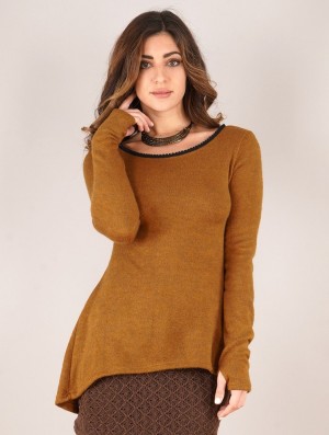 Pulower Toonzshop Bohemian Tunic Pullover Damskie Rusty | XAHTN-7523