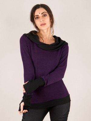 Pulower Toonzshop Janjira Pullover Damskie Fioletowe Czarne | WCHXY-2750