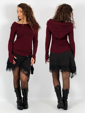 Pulower Toonzshop Karmäa Pullover Damskie Wine | SUTKJ-2769