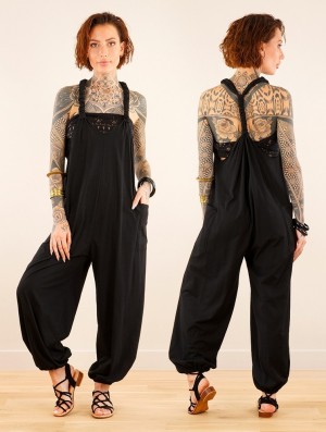 Spodnie Toonzshop Sampatti Harem Pant Overalls Damskie Czarne | GTSFA-8456