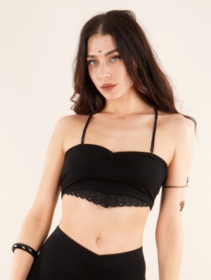 Staniki Toonzshop Jäsmin Strappy Bra Damskie Czarne | ZTFOA-8740