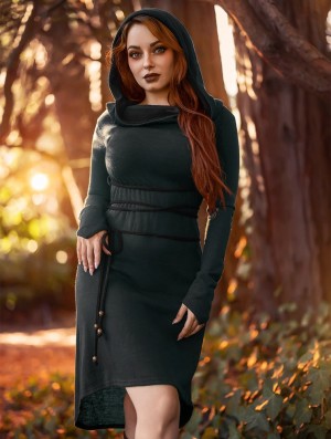 Sukienka Toonzshop Käliskä Sweater Dress Damskie Niebieskie Czarne | EUYLG-6897