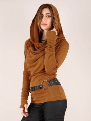 Sweter Toonzshop Kali Cowl Neck Sweater Damskie Rusty | EDBNI-4123