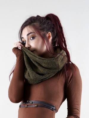 Szalik Toonzshop Oöna Snood Scarf Damskie Zielone | WHKMQ-2159