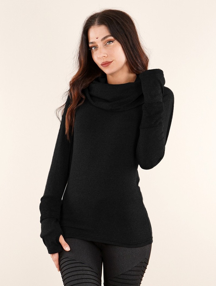 Bluza Toonzshop Chayan Sweatshirt Damskie Czarne | LZDPV-1853