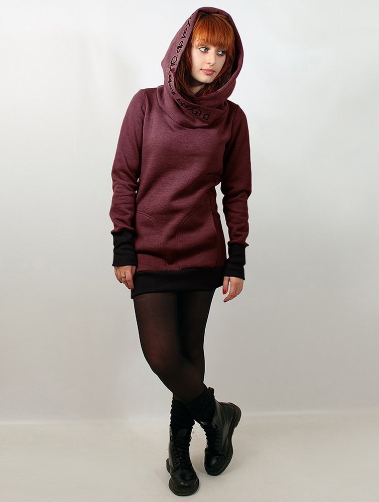 Bluza z Kapturem Toonzshop Lovely Reaper Long Hoodie Damskie Czarne | PVCWF-1869