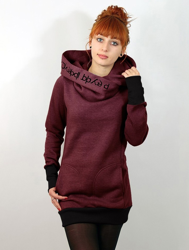 Bluza z Kapturem Toonzshop Lovely Reaper Long Hoodie Damskie Czarne | PVCWF-1869