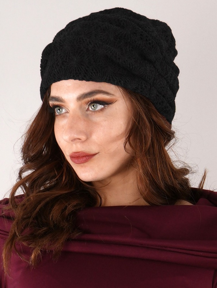 Czapka Toonzshop Aslan Pleated Crochet Beanie Damskie Czarne | IDMVY-3149