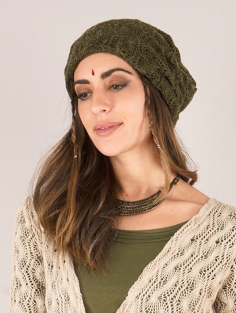 Czapka Toonzshop Aslan Pleated Crochet Beanie Damskie Zielone | XAFPM-2617