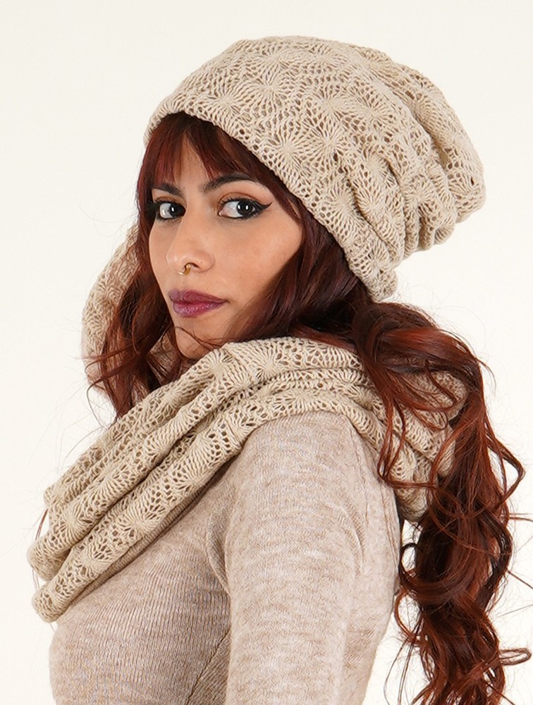 Czapka Toonzshop Aslan Pleated Crochet Beanie Damskie Beżowe | NFLYR-9713