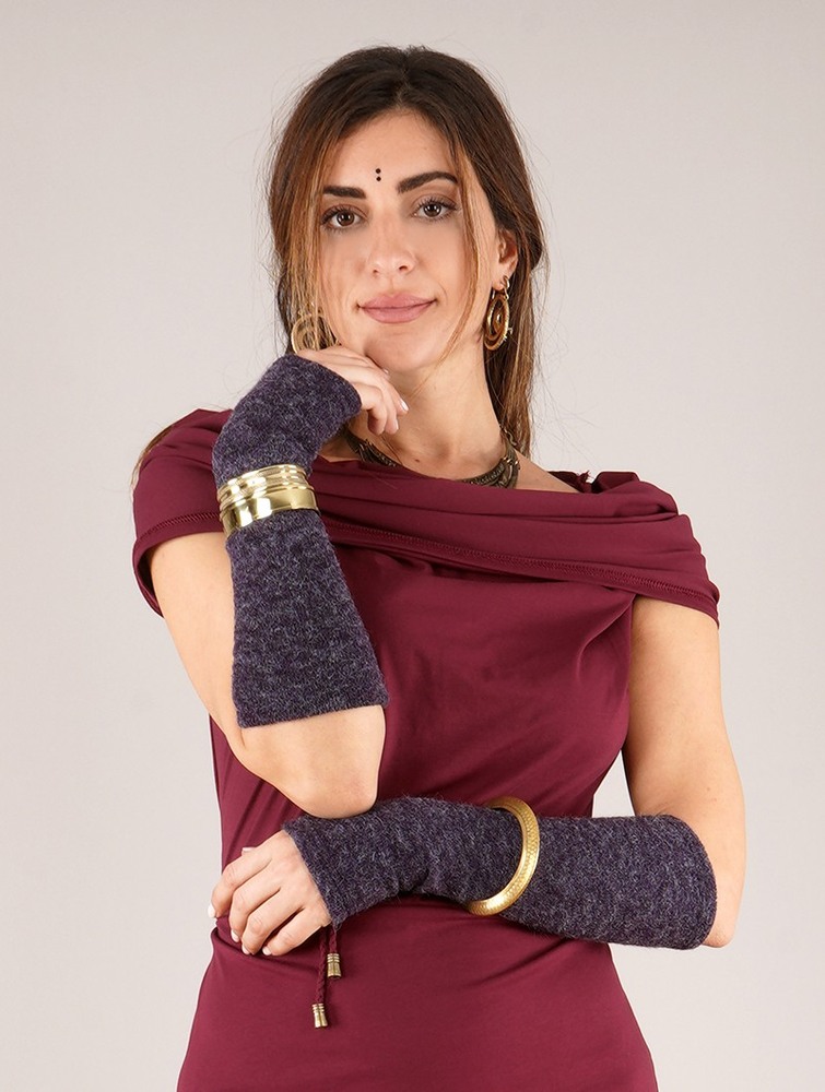 Fingerless gloves-legwarmers Toonzshop Yüm Arm Warmers Damskie Fioletowe | TBUPM-0157