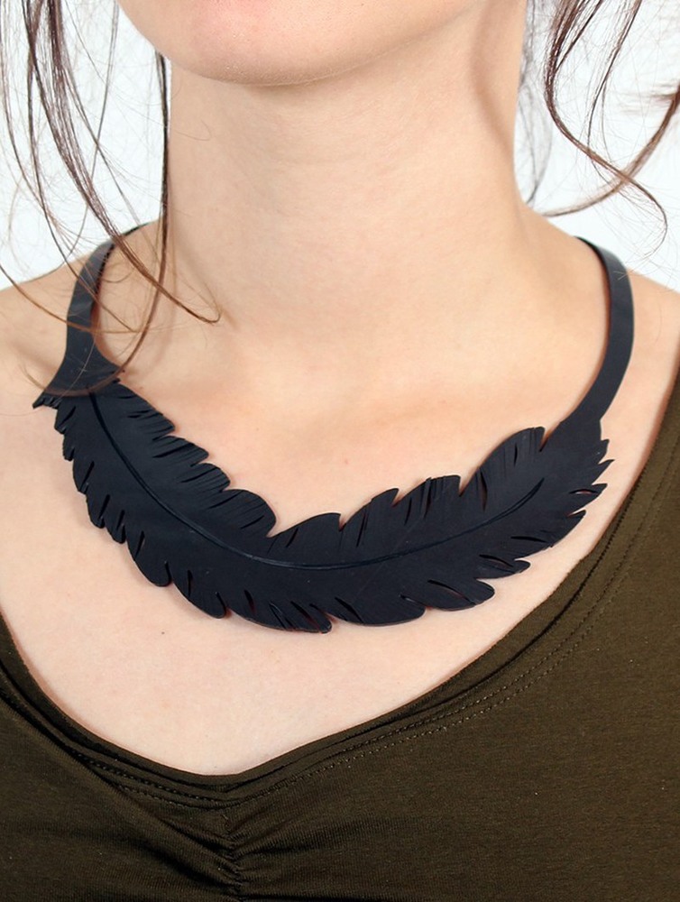 Jewels Toonzshop Feather Inner Tube Necklace Damskie | ZBODM-9421