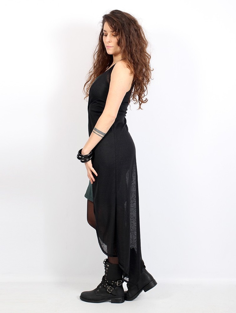 Kamizelka Toonzshop Marrakech Sleeveless Long Vest Damskie Czarne | APZDO-7084