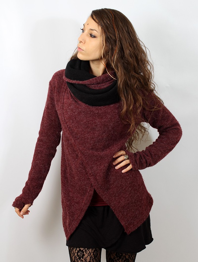 Kardigan Toonzshop Adrika Cardigan Damskie Wine | SGYOJ-6134