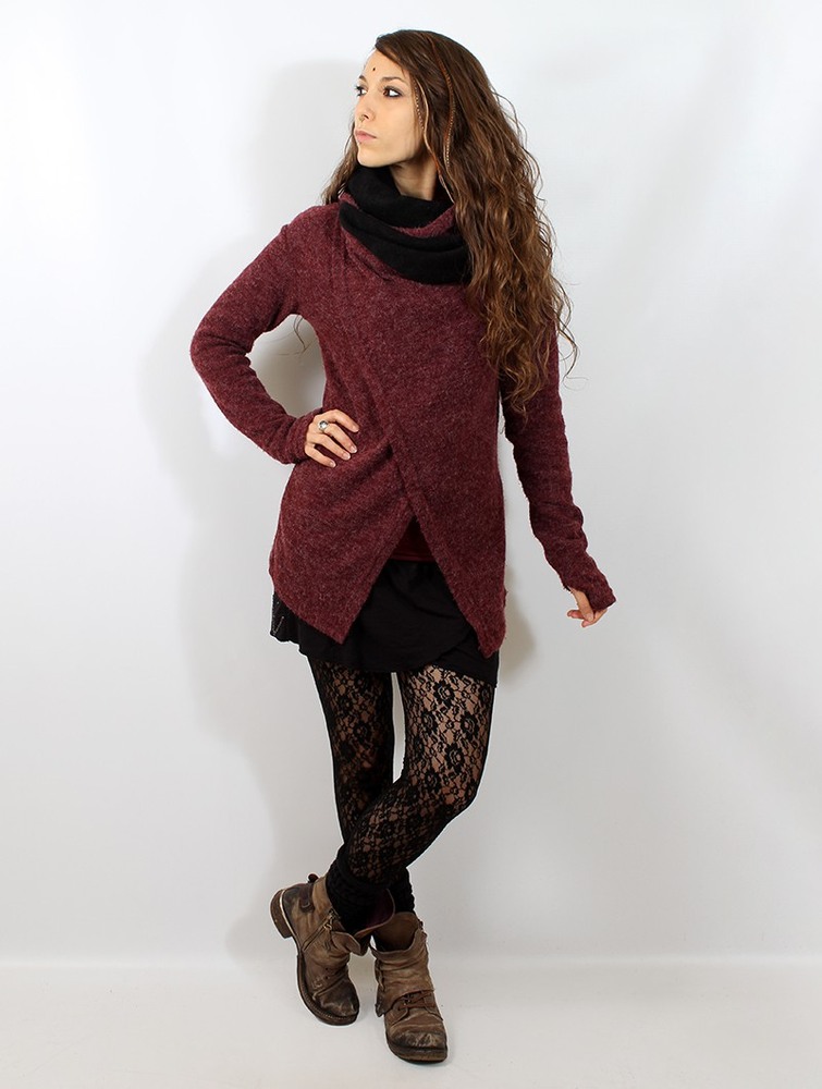 Kardigan Toonzshop Adrika Cardigan Damskie Wine | SGYOJ-6134