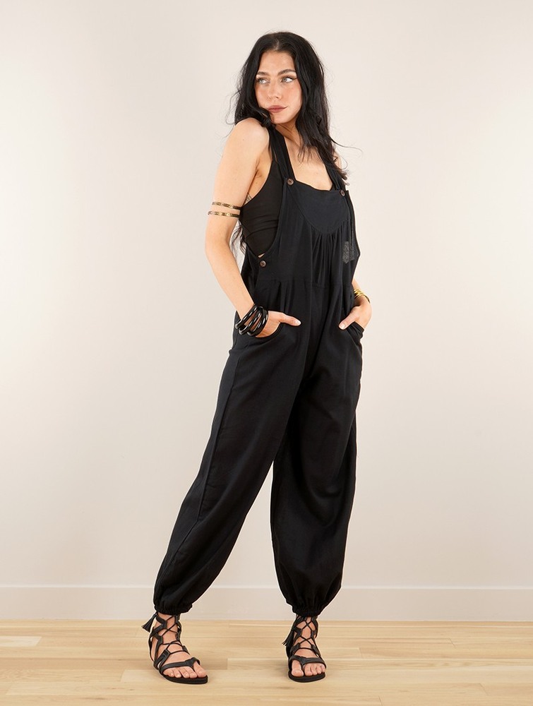 Kombinezony Długi Toonzshop Kamakura Strappy Jumpsuit Damskie Czarne | IZMEX-6085