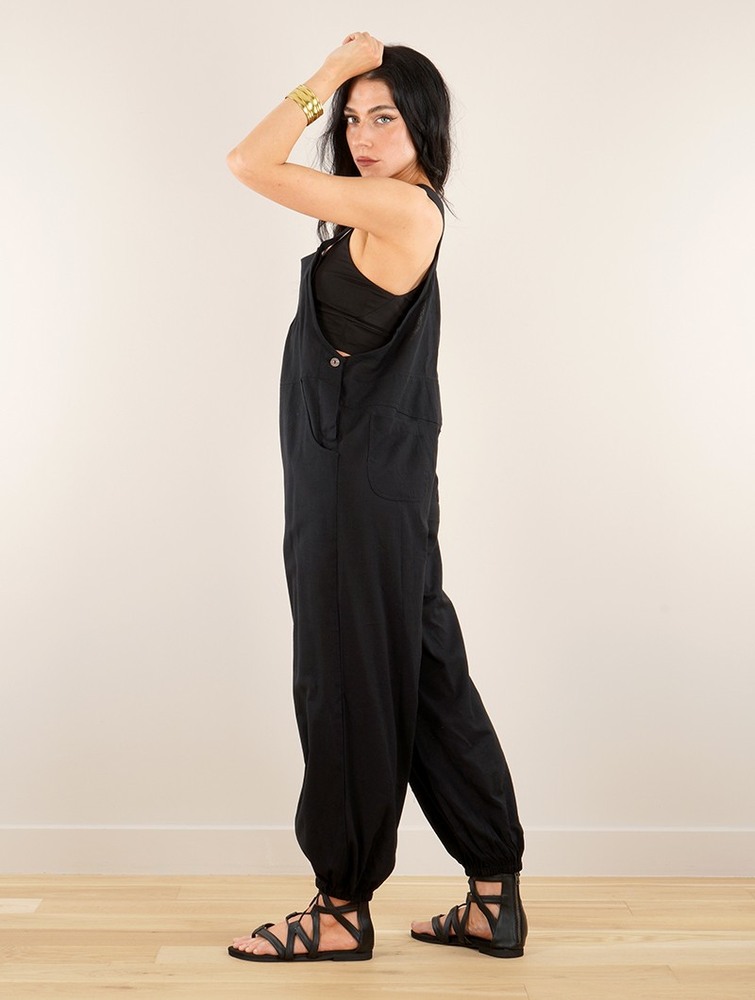 Kombinezony Długi Toonzshop Kamakura Strappy Jumpsuit Damskie Czarne | IZMEX-6085