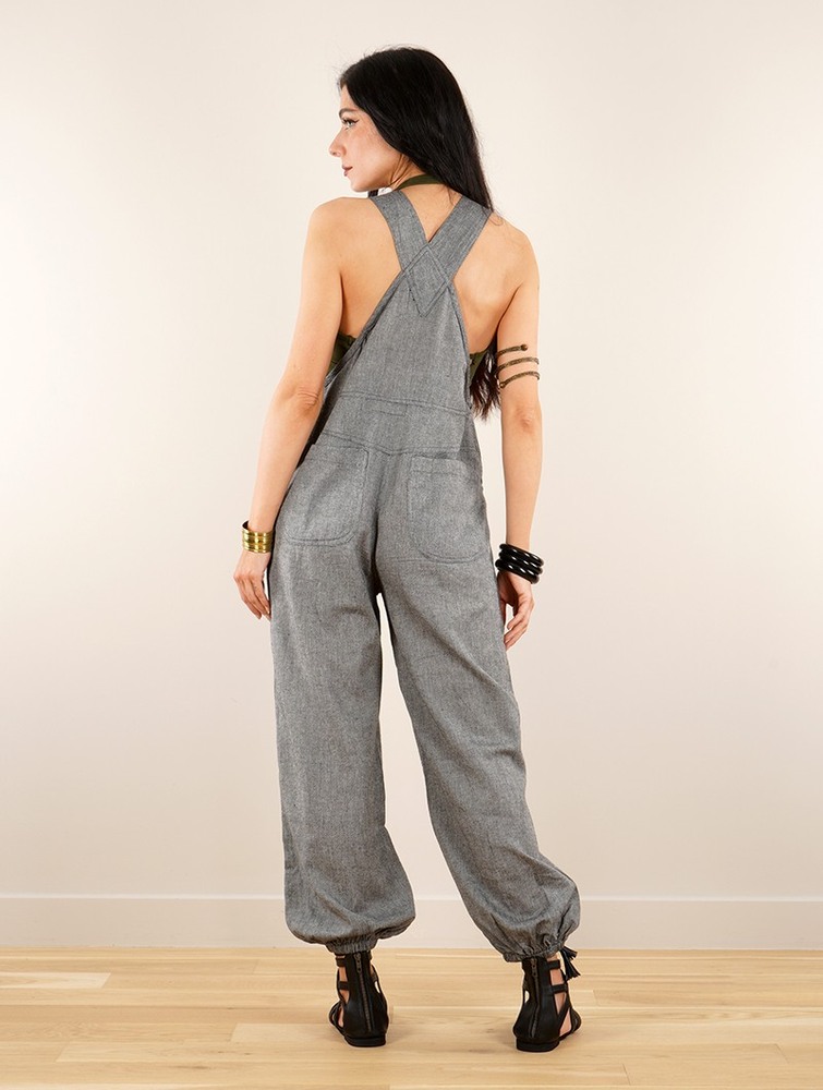 Kombinezony Długi Toonzshop Kamakura Strappy Jumpsuit Damskie Szare | IGCPN-6734