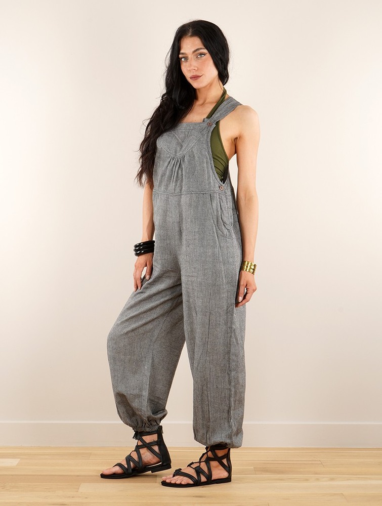 Kombinezony Długi Toonzshop Kamakura Strappy Jumpsuit Damskie Szare | IGCPN-6734