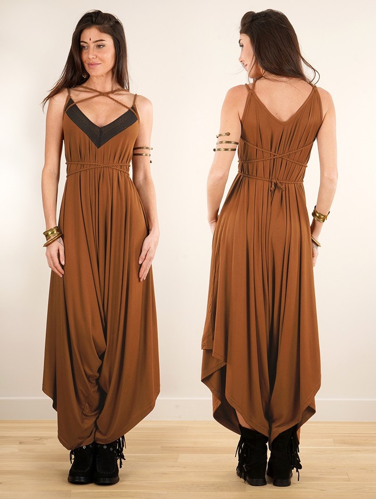 Kombinezony Długi Toonzshop Topäaz Loose And Reversible Strappy Jumpsuit Damskie Caramel | FLEKD-7342