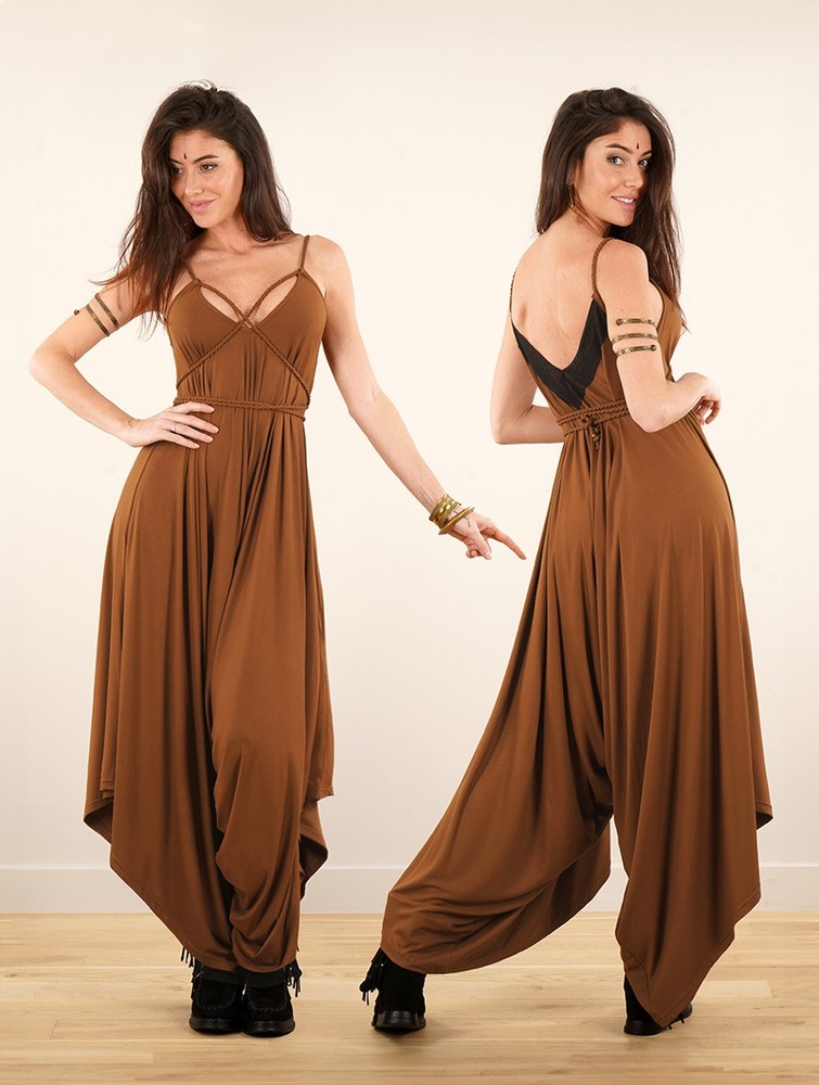 Kombinezony Długi Toonzshop Topäaz Loose And Reversible Strappy Jumpsuit Damskie Caramel | FLEKD-7342