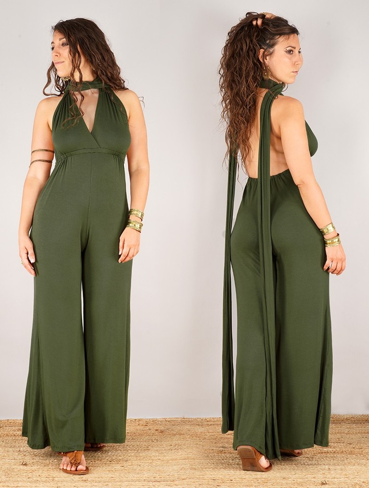 Kombinezony Długi Toonzshop Wakiza Infinity Jumpsuit Damskie Oliwkowe Zielone | OIAYJ-2318