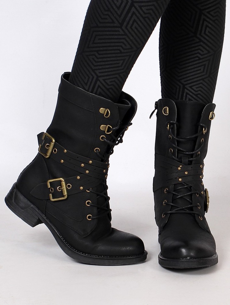 Kozaki Toonzshop Menaka Boots Damskie Czarne | JNTMA-9508