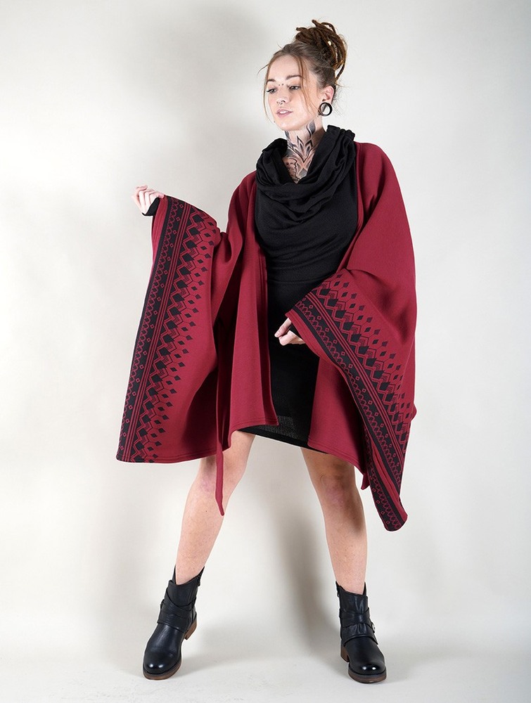 Kurtki Toonzshop Melian Kimono Jacket Damskie Wine | YOERH-4605