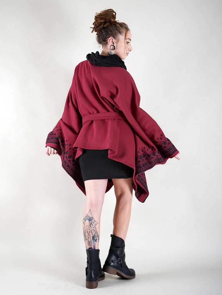 Kurtki Toonzshop Melian Kimono Jacket Damskie Wine | YOERH-4605