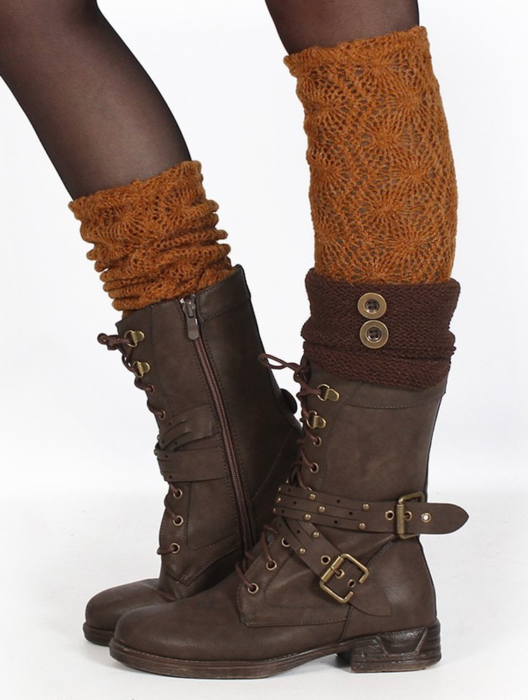 Legwarmer Toonzshop Delyäa Legwarmers Damskie Brązowe | GVFXT-3608