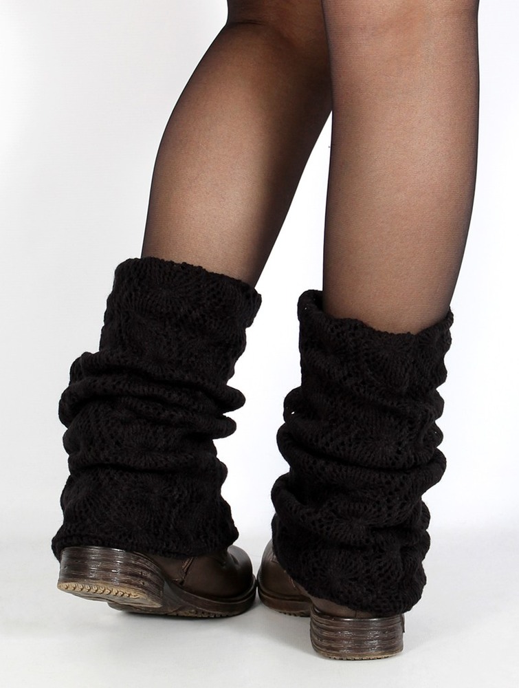 Legwarmer Toonzshop Naïlae Crochet Legwarmers Damskie Czarne | KHIDQ-5897