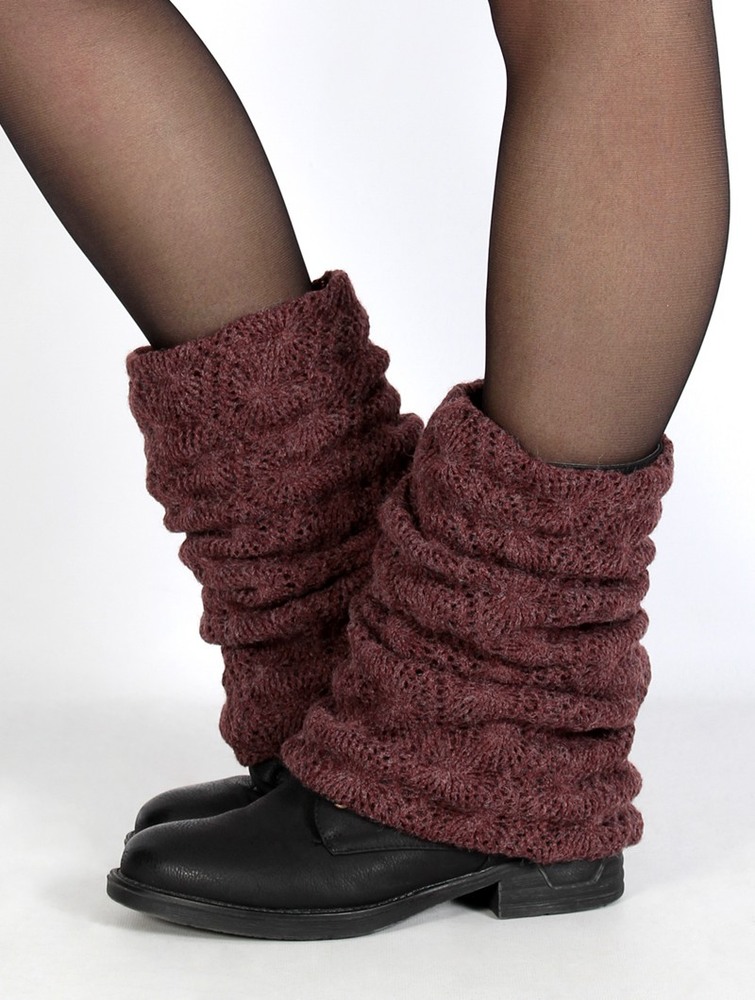 Legwarmer Toonzshop Naïlae Crochet Legwarmers Damskie Wine | FSCRT-7398