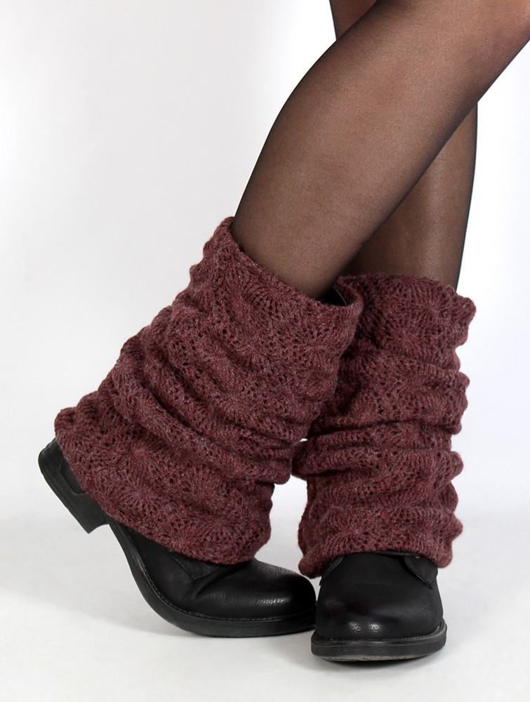 Legwarmer Toonzshop Naïlae Crochet Legwarmers Damskie Wine | FSCRT-7398