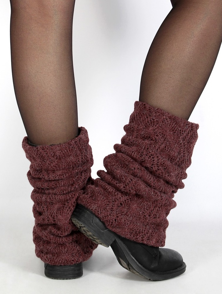 Legwarmer Toonzshop Naïlae Crochet Legwarmers Damskie Wine | FSCRT-7398