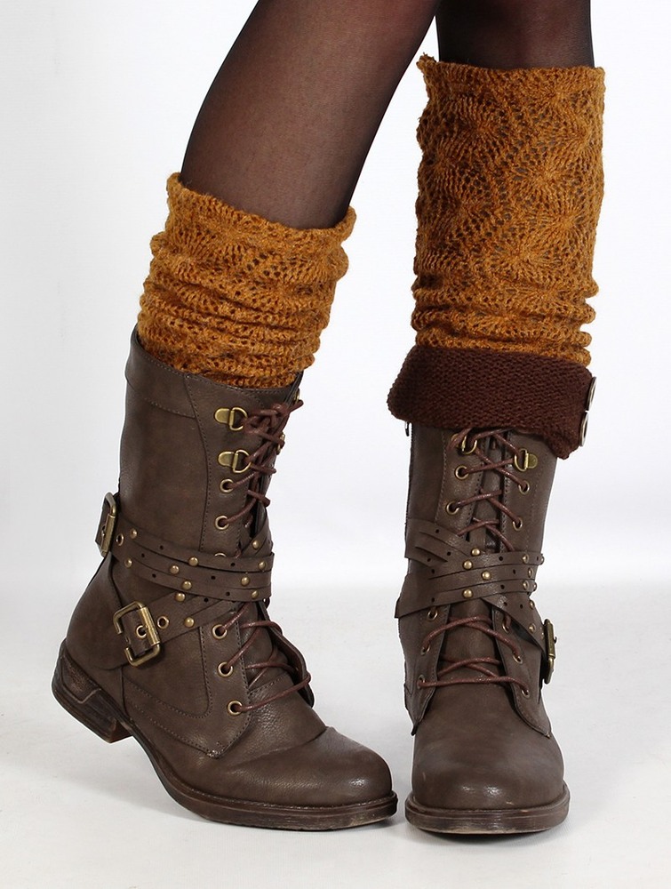 Legwarmer Toonzshop Naïlo Crochet Legwarmer Damskie Rusty | FHCTK-3780