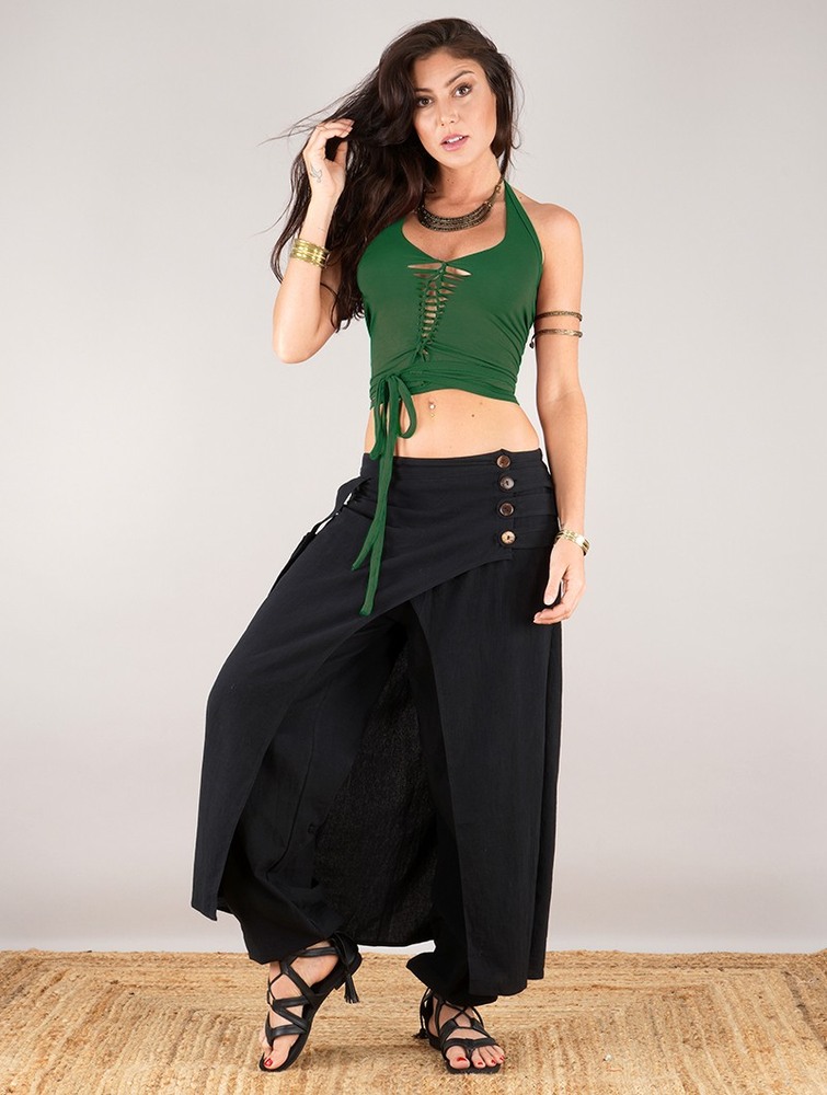 Najfatalniejszy Toonzshop Afra Crop Top Damskie Zielone | GAVYR-2041