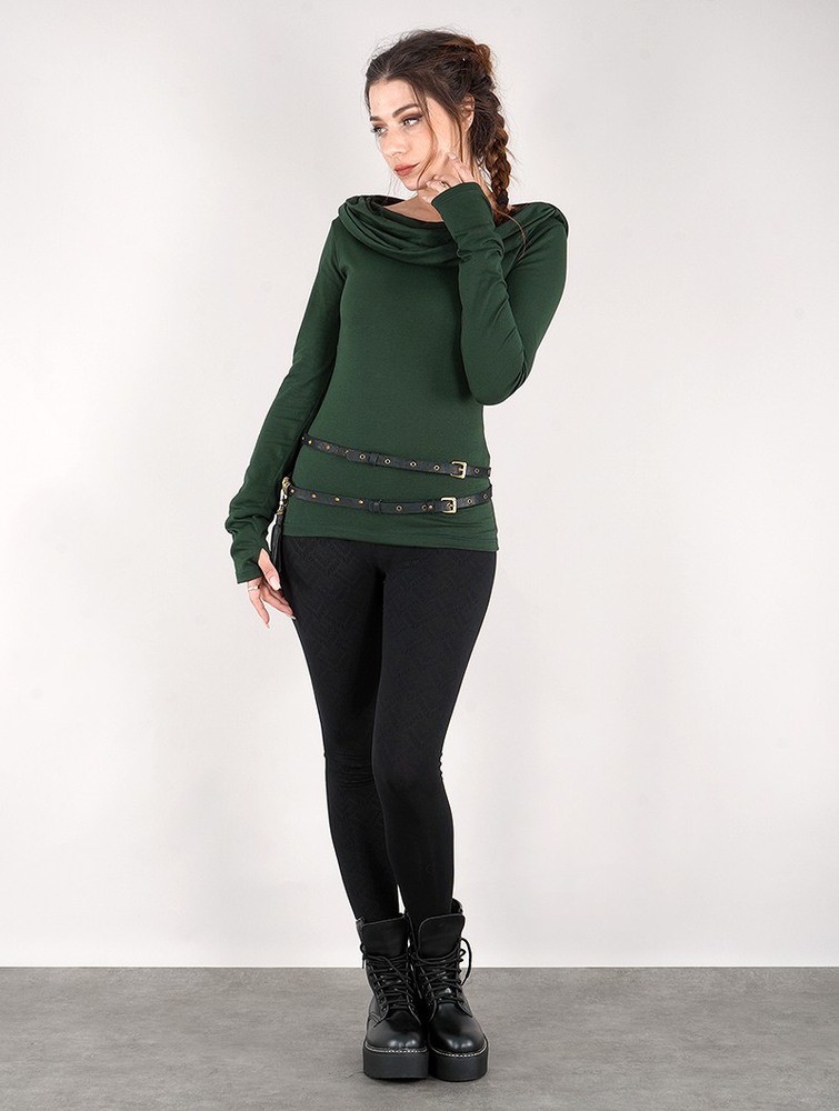 Najfatalniejszy Toonzshop Chryzz Long Sleeve Top Damskie Zielone | ECZAU-3280