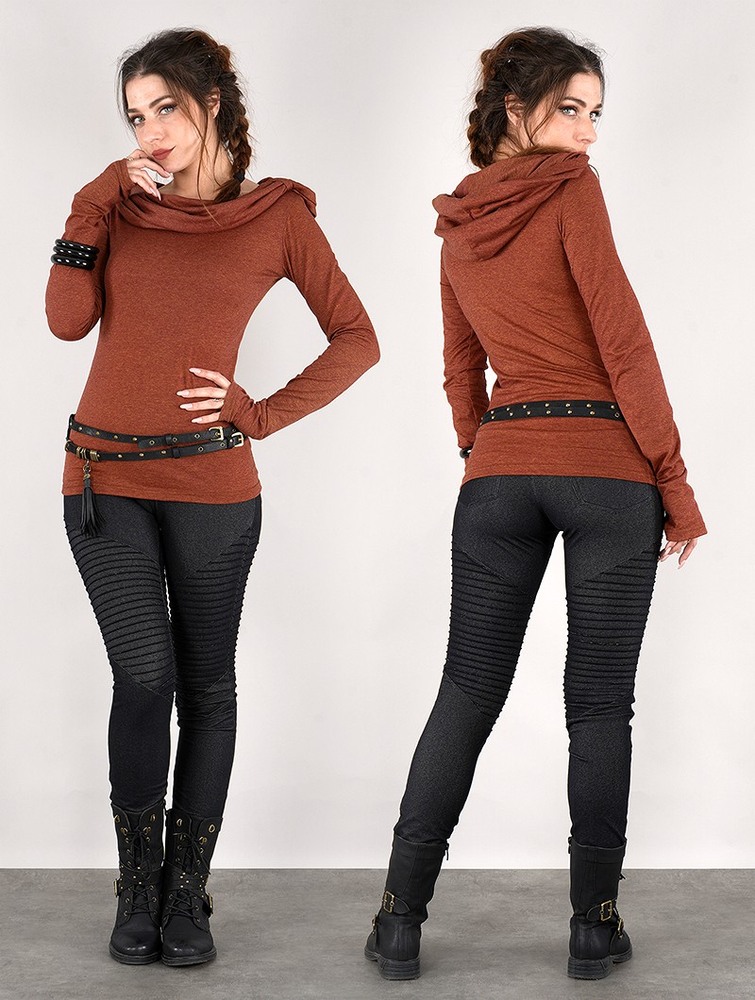 Najfatalniejszy Toonzshop Chryzz Long Sleeve Top Damskie Sienna | CRDUN-1273