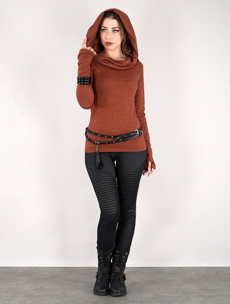 Najfatalniejszy Toonzshop Chryzz Long Sleeve Top Damskie Sienna | CRDUN-1273