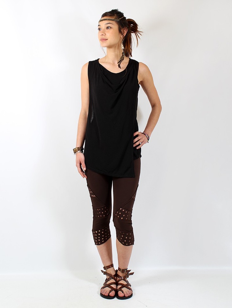 Najfatalniejszy Toonzshop Leigha Loose Sleeveless Top Damskie Czarne | UFTSA-1039