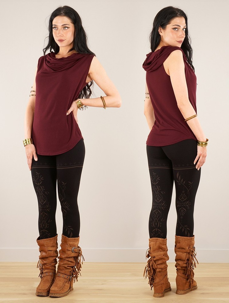 Najfatalniejszy Toonzshop Nephilim Cowl Neck Sleeveless Top Damskie Wine | ZJUIV-1208