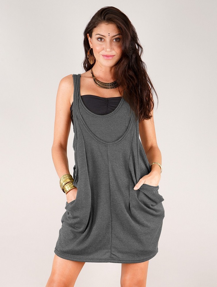 Najfatalniejszy Toonzshop Palani Sleeveless Tunic Damskie Ciemny Szare | ZAMFT-6513